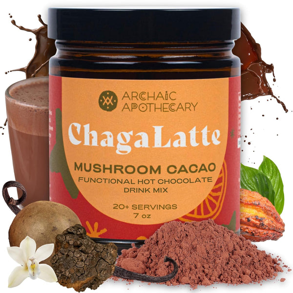 Archaic Apothecary ChagaLatte - Cacao & Mushroom Beverage Blend | Hott or Iced Superfood