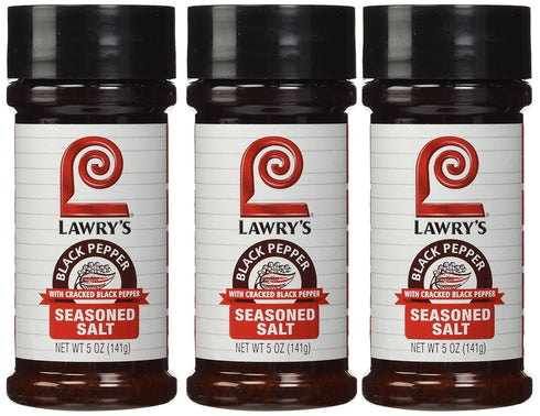 Lawry's Seasoned Salt Black Pepper, 5 oz, Pack of 3