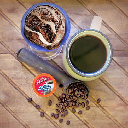 12 Count) Friendly's Flavored Ice Cream Coffee Pods, for Single Serve Brewers (Chocolate Marshmallow Swirl