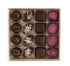 16-Pc Valentine Chocolate Truffles Gift Box - Fancy Vegan Dark Chocolate Candy, Kosher, Dairy Free, Heart Box