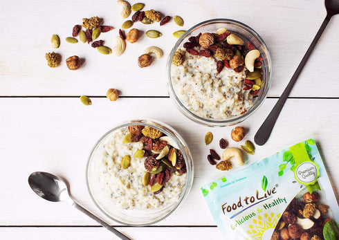 4 Mulberries, Food to Live Organic Antioxidant Trail Mix, Pounds Contains Goji Berries, Golden Berries, Pumpkin Seeds