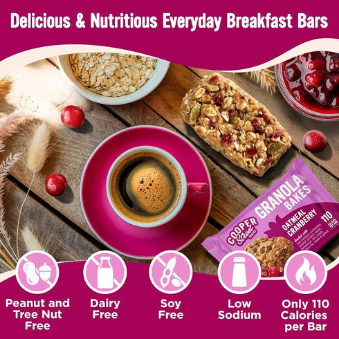 12 Pack Cooper Street Granola Bakes - Soft Baked Oats, Grain & Seeds Breakfast Granola Cookie Bars - Nut & Dairy Free