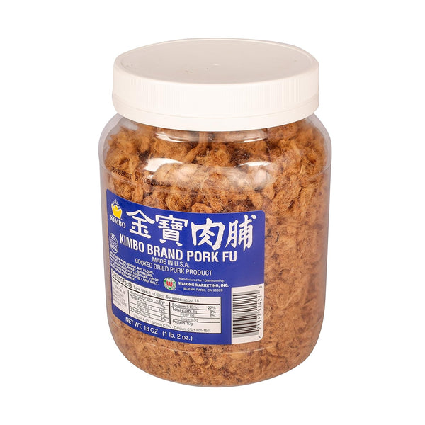 cooked dried pork () kimbo brand pork fu 18 oz (1 lb