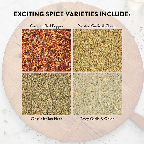 4 3.2 DeLallo Spice Variety Pizza Seasoning Shaker, Ounce, with Red Pepper, Garlic, Cheese, Italian Herb