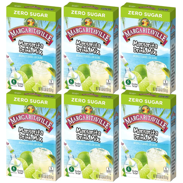 Margaritaville Singles To Go Water Drink Mix - Margarita Flavored, Non-Alcoholic Powder Sticks