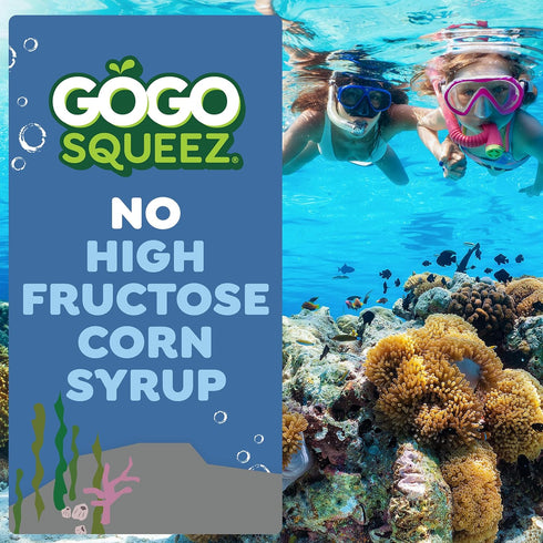Pack, 3.2 oz (Pack 20), GoGo squeeZ No Sugar Added Applesauce and Fruit Puree Underwater Species Discovery Aquatic