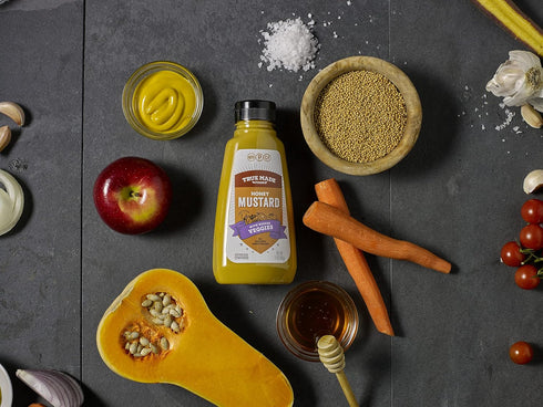 (12oz, 2 Pack) True Made Foods Low Sugar Honey Mustard, Keto Friendly