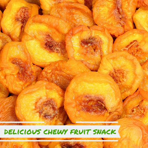 1 Lb (16 Oz) Dried Peaches by It's Delish, Bag | Naturally Sweet Fancy Peach Halves Slices, No Sugar Added, Dried Fruit