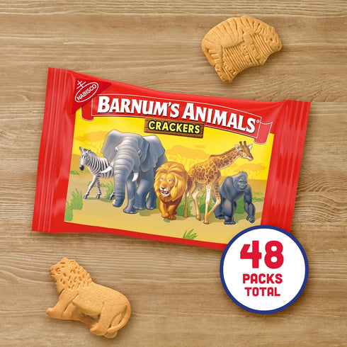 BARNUM'S ANIMALS 48 Packs (4 BARNUM'S Original Animal Crackers, Bulk Kids Snacks, Snack Boxes)