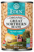 15 oz Eden Organic Great Northern Beans, Can, No Salt, Non-GMO, Gluten Free, Vegan, Kosher, U.S. Grown, Heat and Serve