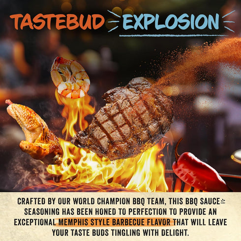 (22 Oz Porkosaurus World Championship Memphis BBQ Sauce Tangy & Sweet Sauce for Ribs, Pork, Beef & Burgers Gluten-Free