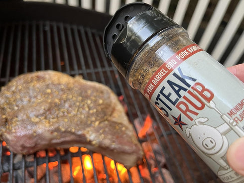 BBQ Dad Gifts for Men - Pork Barrel BBQ Spices and Seasonings Sets - BBQ Gift Set - Grill Holiday Spice Basket: Pork Rub, Steak Seasoning and BBQ Rub, and Chicken Seasoning and BBQ Rub (Steak Seasoning)