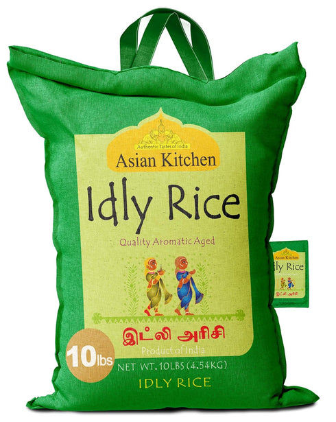 Asian Kitchen Idly (Idli) Rice 10-Pound Bag, 10lbs (4.54kg) Short Grain Rice