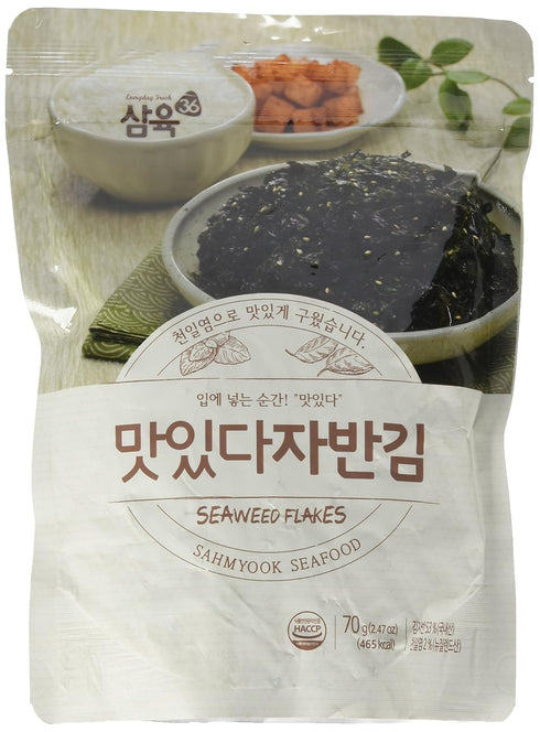 Sahmyook Seasoned Laver Snack, 2.47 Ounce (1 Pack) - Seaweed Rice Seasoning w/ Sesame Seeds