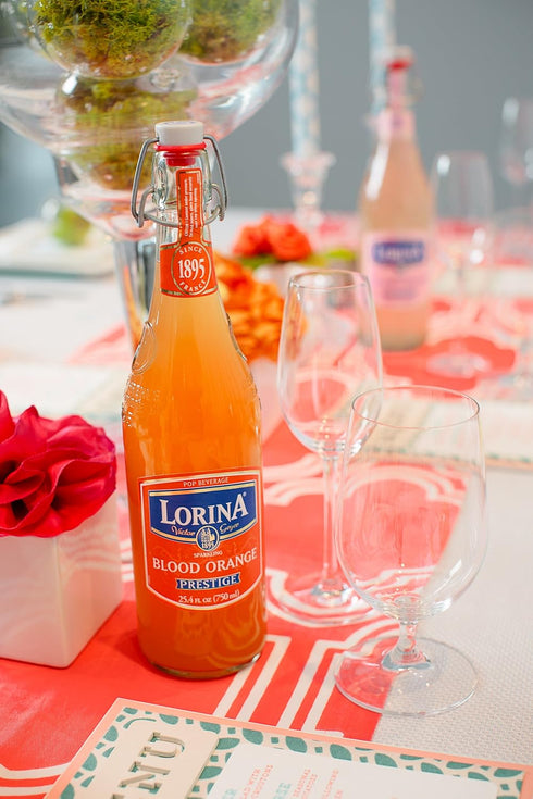 Lorina (25.4oz, 3-Pack) Sparkling Soda Water Blood Orange Flavor, Prestige Collection Naturally Flavored Carbonated