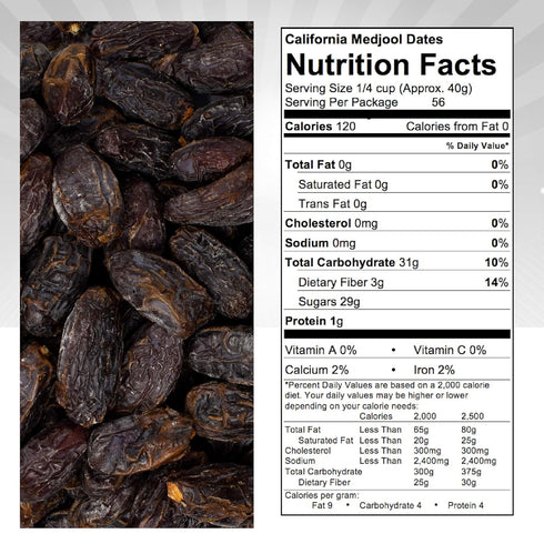 (5 lbs) Traina Home Grown California Sun Dried California Medjool Dates - Healthy, No Added Sugar, Non GMO, Gluten
