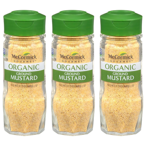McCormick Gourmet Organic Ground Mustard, 1.75 oz (Pack of 3)