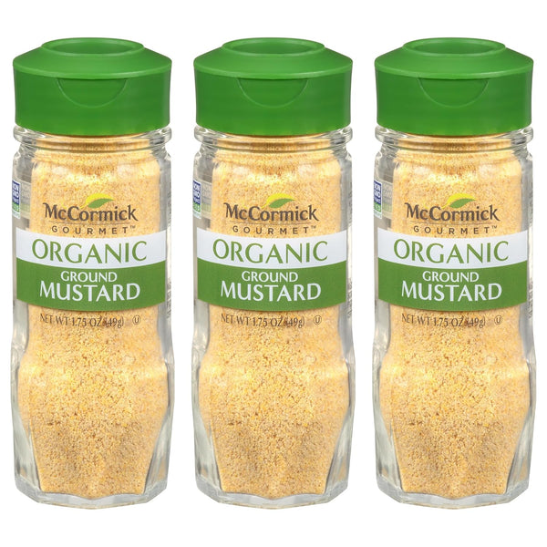 McCormick Gourmet Organic Ground Mustard, 1.75 oz (Pack of 3)