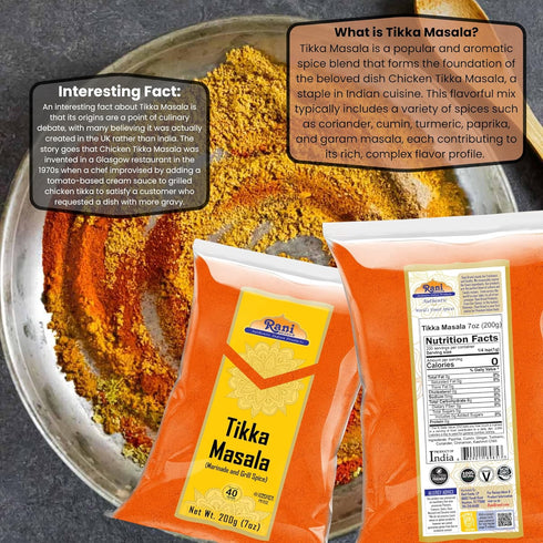7-Spice 7oz (200g) Rani Tikka Masala Indian Blend ~ All Natural | Salt-Free | Vegan | No Colors | Gluten Friendly |