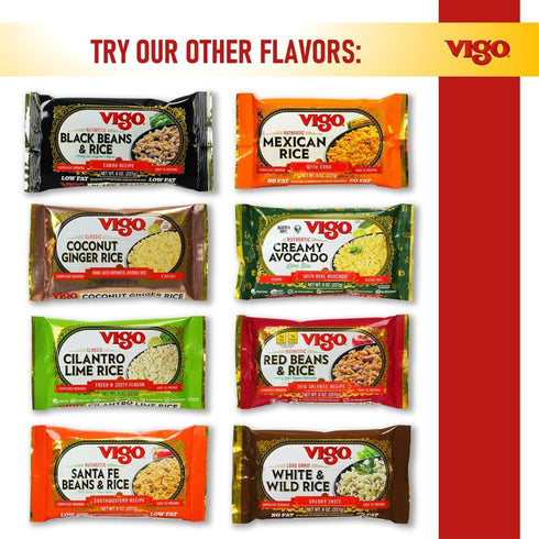 Pack, 8oz Pack 3 Vigo Authentic Rice Variety Low Fat, of (Saffron Yellow Rice, Mexican Rice with Corn, and Cilantro