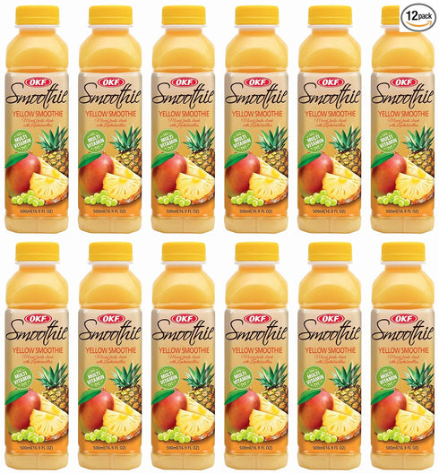 OKF Smoothie, Multi Vitamin Premium New Drink, 16.9 Fluid Ounce (Yellow Smoothie,
