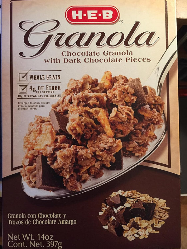 HEB Granola (Chocolate Granola with Dark Chocolate Pieces)
