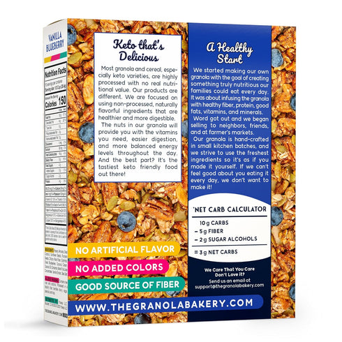 YOLEEZ 3g 10 TGB Blueberry Keto Granola | Net Carb Cereal | Gluten Free Low Carb Nut Snack, Ounces