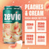 12 oz (8-Pack) Zevia Zero Sugar Soda, Peaches and Cream, Cans Caffeine Free, Naturally Sweetened, No Calorie Soda