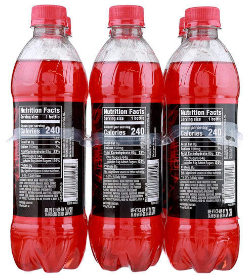 16.9 oz (6 count) Mountain Dew Code Red Soda, bottle