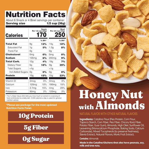 11g Pack 5 (Pack 5) Catalina Crunch Protein Cereal | Sugar Free Breakfast Cereal with up to of Protein | Gluten Free