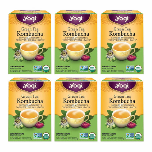 Yogi Tea - Green Tea Kombucha (6 Pack) - Supplies Antioxidants to