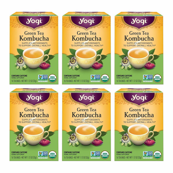 Yogi Tea - Green Tea Kombucha (6 Pack) - Supplies Antioxidants to