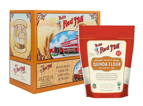 18oz (Pack 4) Bob's Red Mill Organic Quinoa Flour, of - Non GMO, Whole Grain, Vegan, Kosher