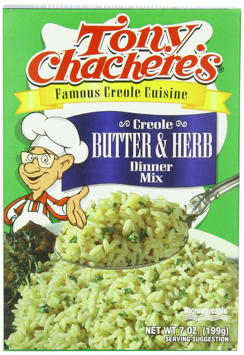 Tony Chachere Rice Mix, Butter and Herb, 7 Ounce (Pack of 12)