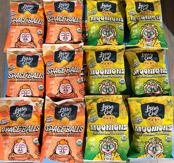 Generic Organic Cheddar Cheese Puff Space Balls & Intergalactic Onion Rings Variety Pack