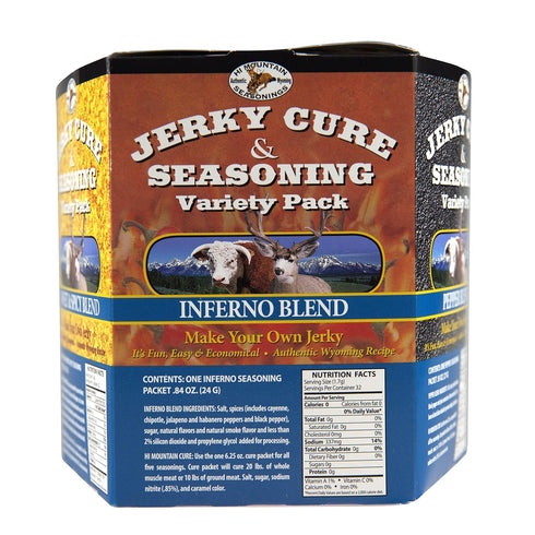 Hi Mountain Jerky Seasoning and Cure Kit | VARIETY PACK #2 - Flavors: Mandarin Teriyaki, Pepperoni, Sweet & Spicy,