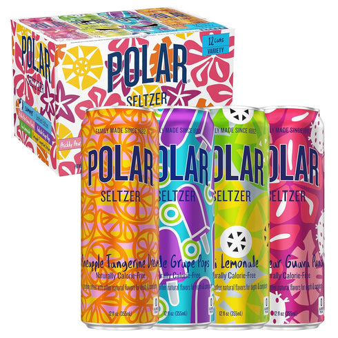 Polar Seltzer Limited Edition Sparkling Water, Summer Variety Pack, 12 fl oz