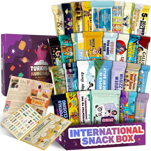 International Snack Box, Unique Experience with Universal Exotic Candies and Treats from