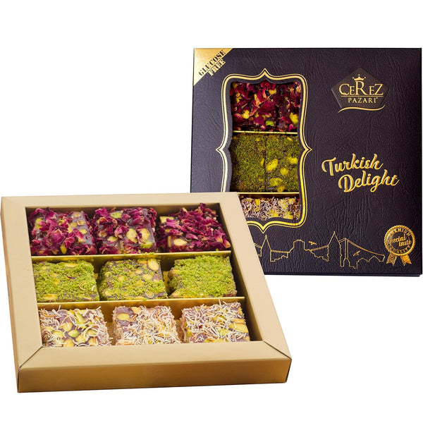 Cerez Pazari Turkish Delight Pistachio with Fantastic Rose & Pomegranate Flavour Experience
