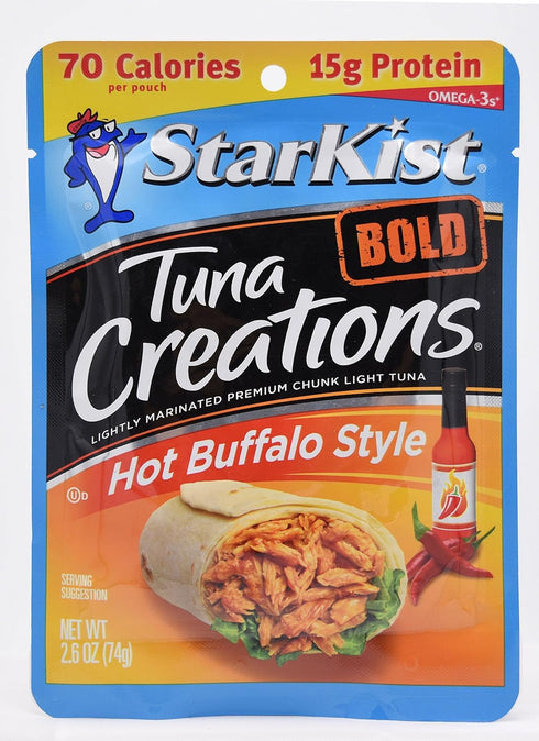 StarKist Tuna Creations, Hot Buffalo Style, Single Serve 2.6-Ounce Pouch (Pack of 15)