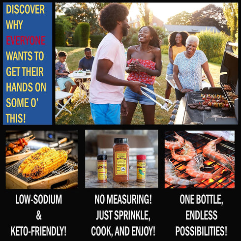 #1 27 oz PACK (27 oz, 3) All Purpose Seasoning | BACK-YARD Southern Style Original | Value Size - RESTAURANT | Sprinkle