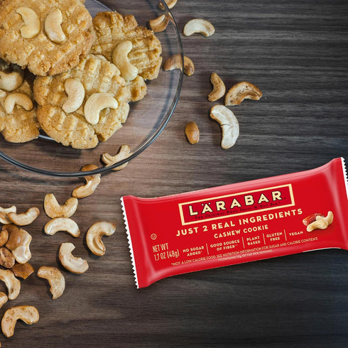 10.2 oz, 6 Larabar Cashew Cookie, Fruit and Nut Bars, Gluten Free and Vegan, Ct