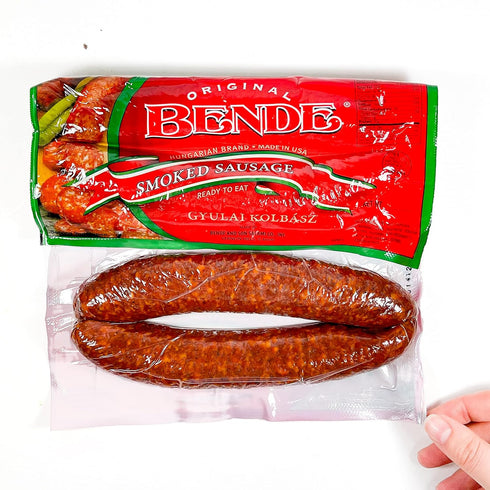 Kolozsvari Kolbasz, Pack 2, Set Szalonna and Gyulai Hungarian Style Brand Smoked Bacon and Sausage, of Gourmet
