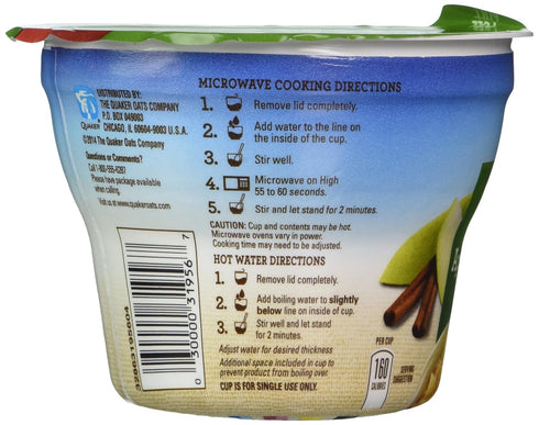 Quaker 1.51-ounce (Pack 24) Instant Oatmeal Apples & Cinnamon Cups