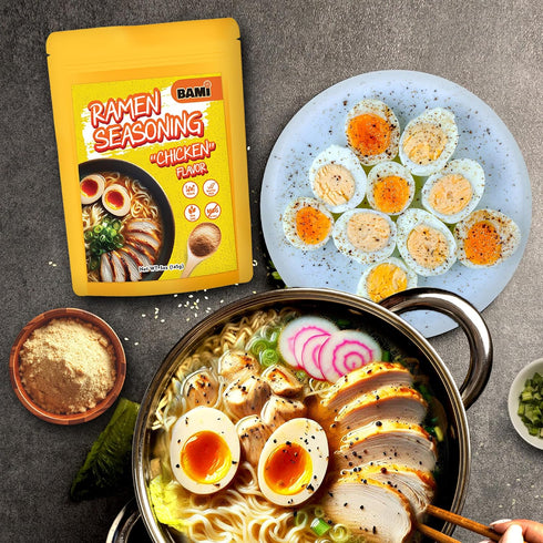 48 Packets Ramen Seasoning Powder (Chicken Flavor Serving) Gluten Free Ramen Low Sodium Instant Ramen Noodle Seasoning