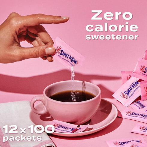 Packets, 100 12 Pack, Packets Sweet'N Low Zero Calorie Sweetener Ct Box, Kosher & Gluten Free, Low Glycemic Index