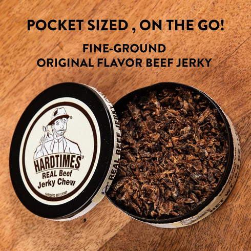 5 Pack 2.25 oz 4 Hardtimes Beef Jerky - Variety, Specialty Gift Bag - Great Gift for Father's Day, Holiday, & Birthday
