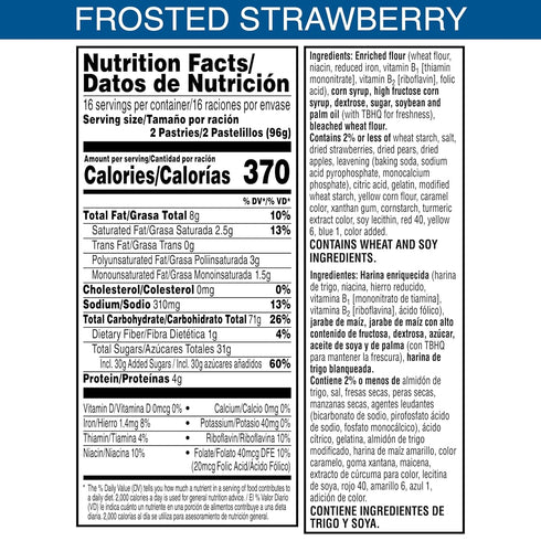 Pack, (32 Pop-Tarts Toaster Pastries, Breakfast Foods, Kids Snacks, Mega Value Frosted Strawberry Pop-Tarts)