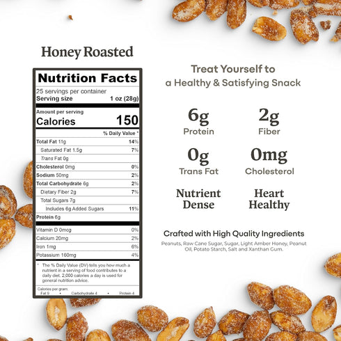 20 oz 25 oz 2) Belmont Peanuts Gourmet Virginia Peanuts, Sea Salt, + Honey Roasted, (Bundle of | Simple Ingredients, No