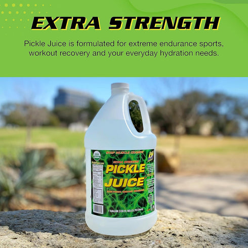 1 Immediately 1 Pickle Juice Sports Drink, Gallon, Extra Strength - Relieves Cramps - Electrolyte Pickle Juice for Day